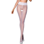 Collants dentelle ouverture 30 deniers — détail texture surface