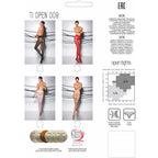 Collants dentelle ouverture 30 deniers — finition matière