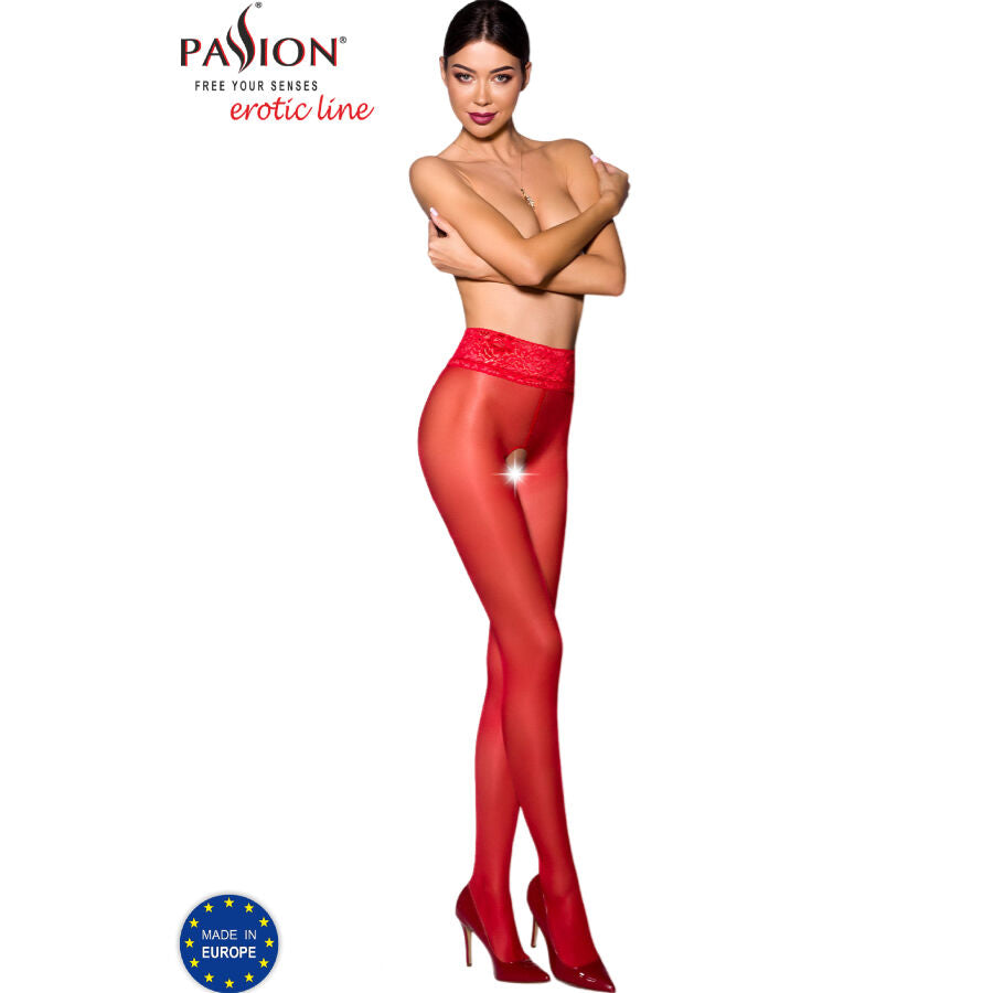 Collants dentelle ouverture 30 deniers — vue de profil 2