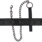 Collier ras-de-cou réglable en cuir vegan — vue de dos