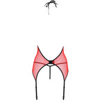 Corset Peonia ligne érotique rouge dentelle tulle — vue galerie 11