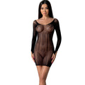 Bodystocking résille noir taille unique — vue principale
