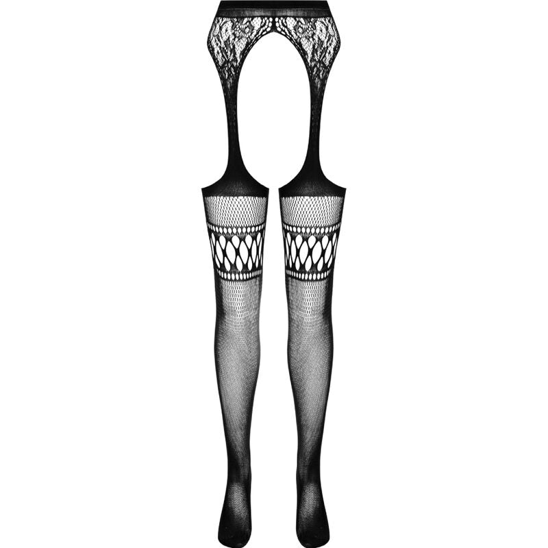 Collants fétichiste avec jarretière Passion — détail texture surface