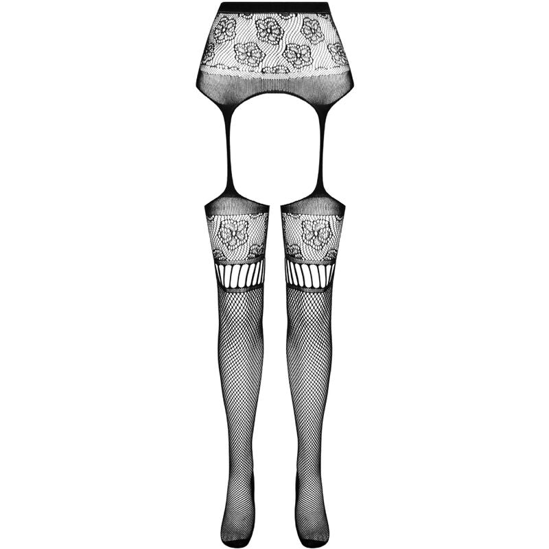 Collants ouvrants Passion avec jarretière — détail texture surface