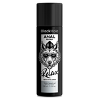 Flacon de lubrifiant anal Black Hole Relax 100 ml vu de face