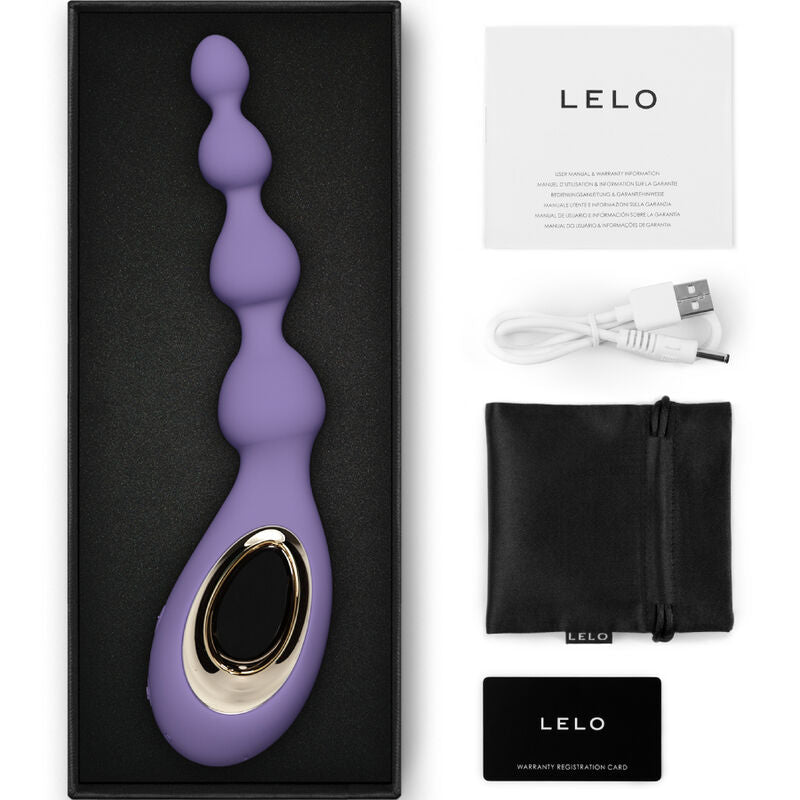 Chapelet anal vibrant en silicone Soraya Beads — vue de profil