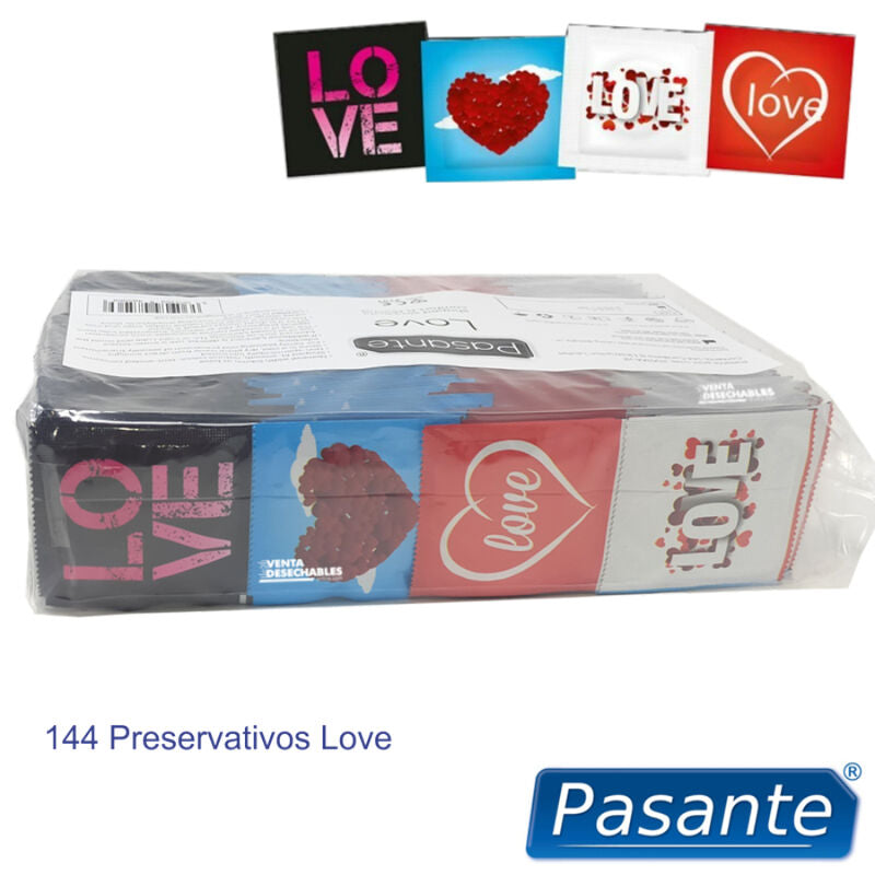 Préservatifs Love Pasante latex naturel 144 unités — vue de profil