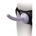 Harnais body dock avec gode silicone platine — vue principale
