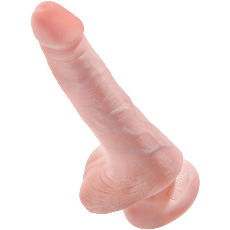 Gode réaliste avec boules King Cock — vue de profil
