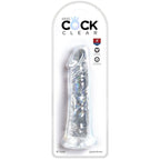 king cock penis realiste clair 19 7 cm transparent