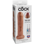 king cock penis realiste non coupe 17 8 cm caramel