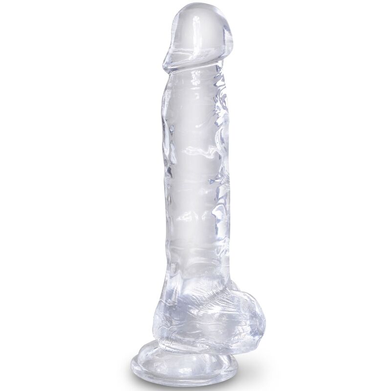 Gode réaliste à boules et ventouse King Cock — détail texture surface