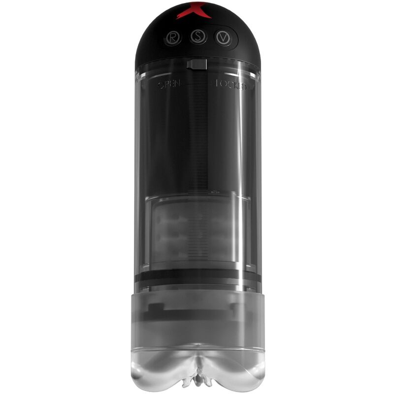 Extender Pro PDX Elite debout, autre vue de face du tube transparent verrouillable