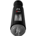 Ultimate Milker PDX Elite fixé sur sa ventouse articulée, fenêtre transparente sur le mécanisme interne blanc nervuré