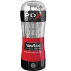 ViewTube PDX Elite, tube transparent avec bande rouge « See-Thru Stroker With Suction Control »