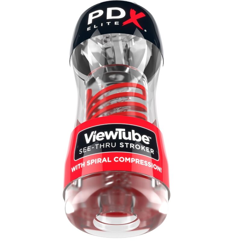 ViewTube 2 PDX Elite vu de face, spirale rouge et étiquette « Spiral Compression »