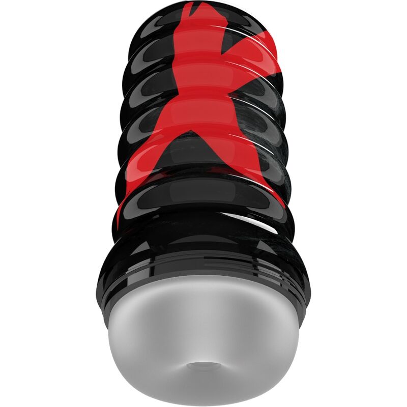 Air-Tight PDX Elite, gros plan sur l'ouverture et la pochette Fanta Flesh