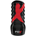 Air-Tight PDX Elite, vue de face sur la coque extérieure nervurée noire et rouge