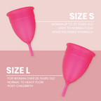 Coupe menstruelle réutilisable en silicone médical — vue de dos