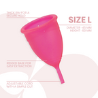 Coupe menstruelle réutilisable en silicone médical — finition matière