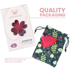 Coupe menstruelle réutilisable en silicone médical — détail base