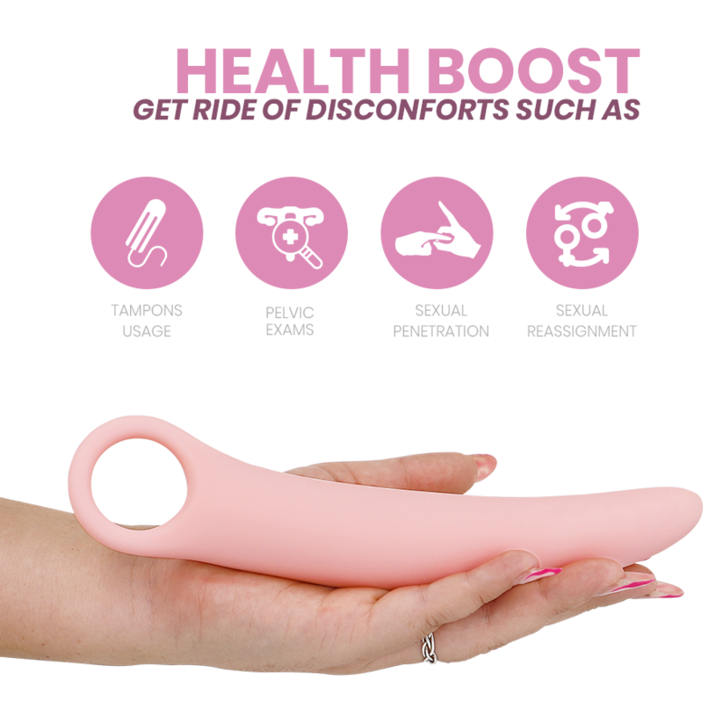 Coffret de 5 dilatateurs en silicone à tailles progressives — vue de profil
