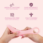 Coffret de 5 dilatateurs en silicone à tailles progressives — détail texture surface