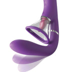 Stimulateur violet, vue rapprochee de l'anneau ovale et de la langue motorisee dans l'embout transparent
