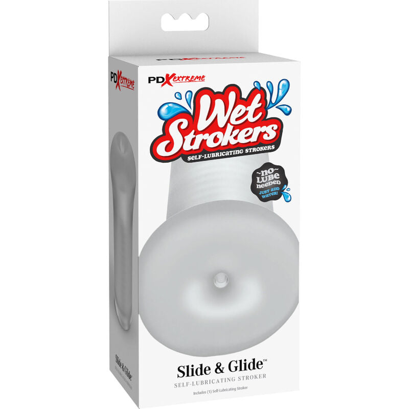 fetish fantasy extreme masturbadeur male en silicone transparent slide glide