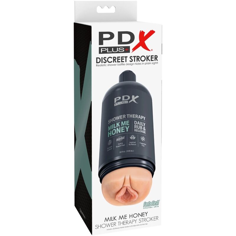 pdx plus masturbateur stroker conception discrete de la bouteille de shampooing au miel milk me