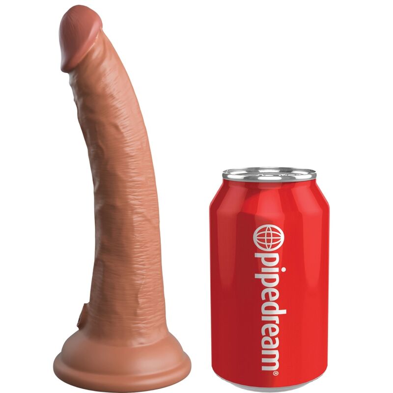 Gode réaliste silicone double densité caramel — vue principale