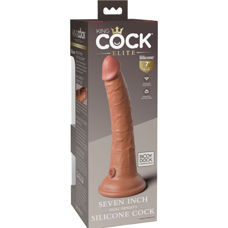 Gode réaliste silicone double densité caramel — détail texture surface