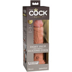 Boite King Cock Elite Eight Inch Silicone Cock, gode realiste bi-densite teinte claire a base ventouse presente sur l'emballage Body Dock.