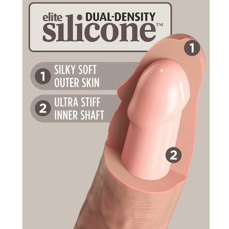 Gode réaliste silicone double densité — vue de dos