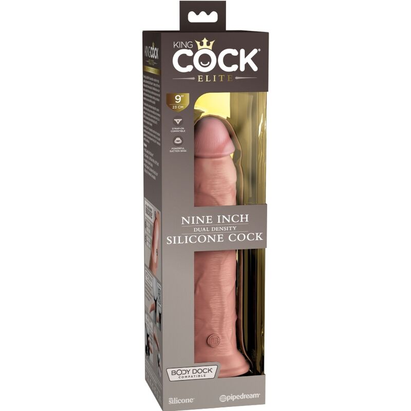 Gode réaliste silicone double densité King Cock Elite — détail texture surface