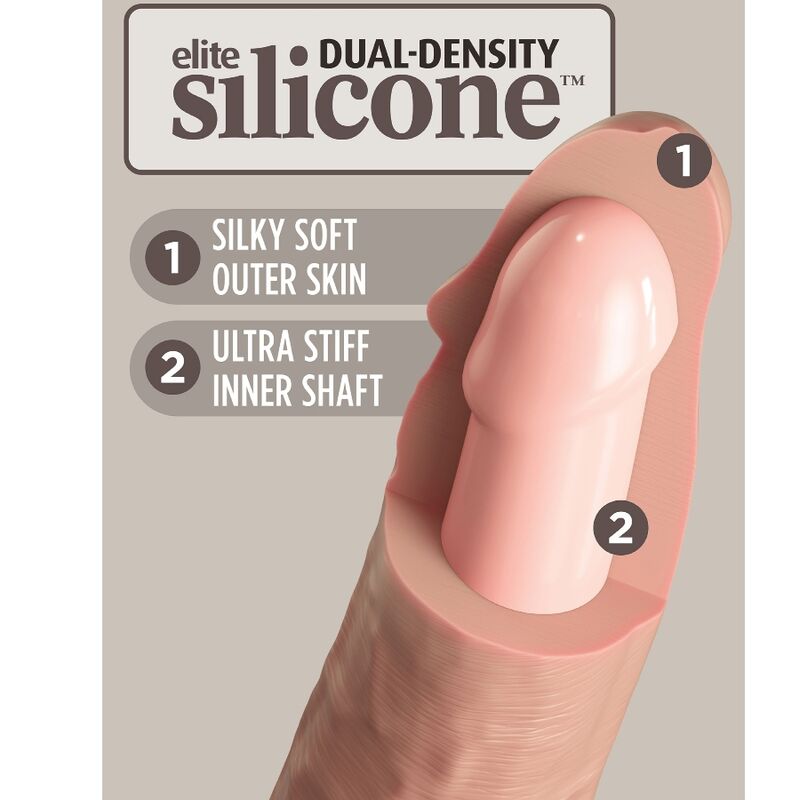 Gode réaliste silicone double densité — vue de dos