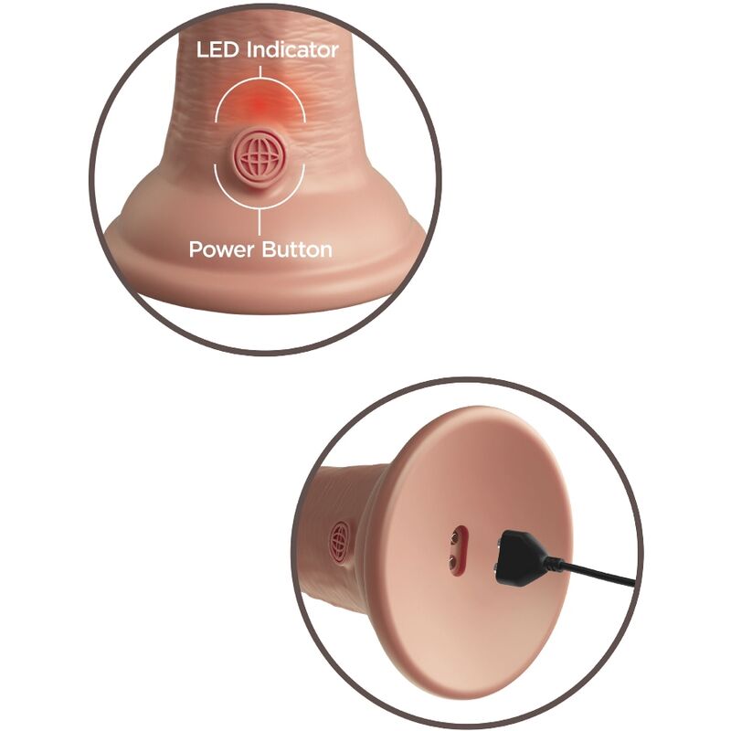 Gode réaliste vibrant King Cock Elite silicone — détail texture surface
