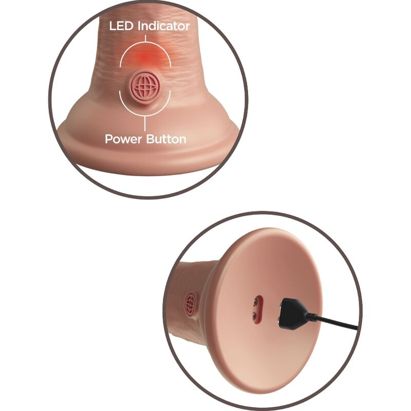 Gode réaliste vibrant silicone King Cock Elite — vue de dos
