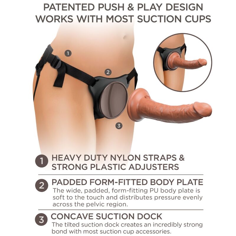 king cock elite harnais reglable confortable avec gode 17 8 cm