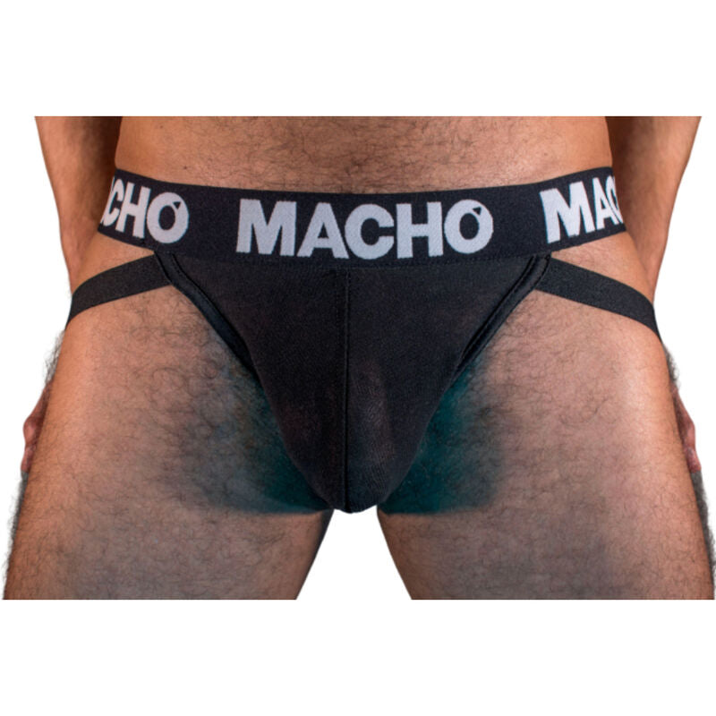 Jockstrap homme noir semi-transparent MX25NN — vue principale