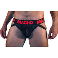 Jockstrap transparent noir et rouge JOCK MX26X2 — vue principale