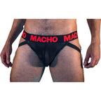 Jockstrap transparent noir et rouge JOCK MX26X2 — vue principale