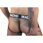 Jockstrap homme noir semi-transparent MX25NN — vue rapprochée