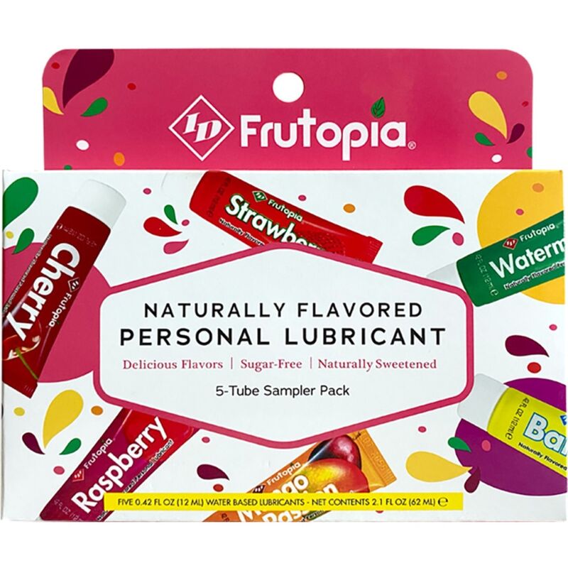 Coffret 5 lubrifiants gourmands base eau — vue de profil