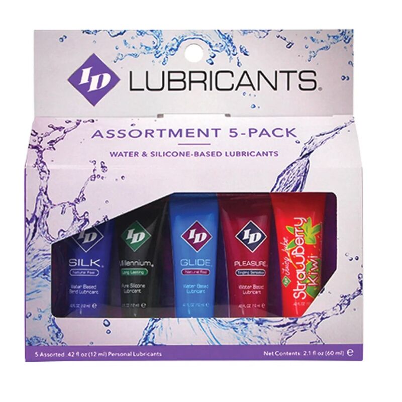 Assortiment de 5 tubes de lubrifiant aromatisé 12 ml — vue principale
