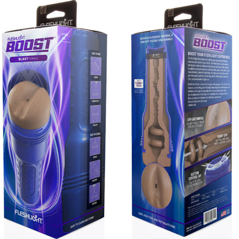 Masturbateur anal réaliste à sensations intenses Boost — détail texture surface