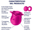 Stimulateur clitoridien fleur moderne ondes de pression — vue rapprochée