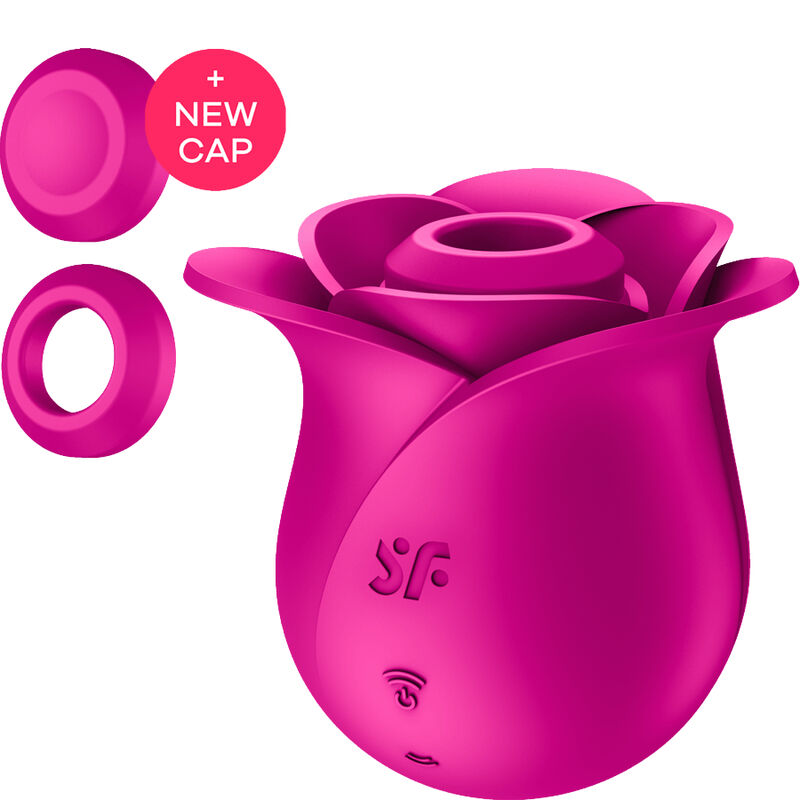 Stimulateur clitoridien fleur moderne ondes de pression — vue de profil