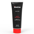 Tube Spartan Man Enhancer seul, gros plan sur le packaging noir et rouge