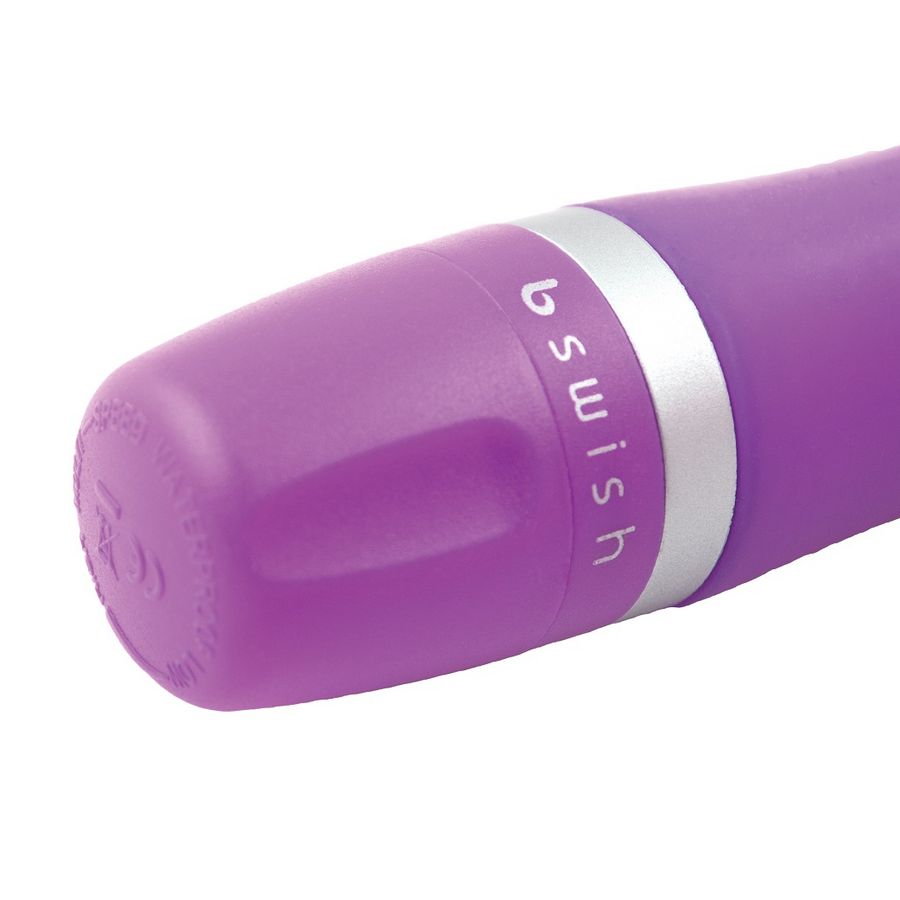 Mini vibromasseur clitoridien silicone lilas — vue de profil